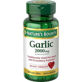 Nature's Bounty Garlic 2000mg, Tablets 120 ea (Pack of 6)