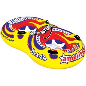 SPORTSSTUFF DOUBLE AMERISPORT Snow Tube Yellow, Dimensions inflated (71in x 43in) (78in x 49in)