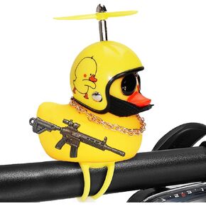 wonuu Rubber Duck Car Ornaments, Squeeze Duck Dashboard Decorations Bicycle Decor for Cycling Motorcycle & Bicycle Accessories Decorations