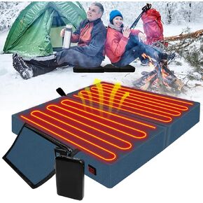 Extra Wide Heated Stadium Seats for Bleachers with 10000mAh Battery Pack, Portable Heated seat Cushion with 3 Level Heat Setting, Foldable Heated Seat Warmer Pad for Outdoor Sports Games