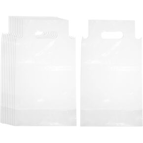 uxcell Clear Plastic Drinking Bags with Handles, 50 PCS 6.70" x 11.02" Single Cup Portable Take Out Bags for Drink Cups, Coffee, Tea, Juice