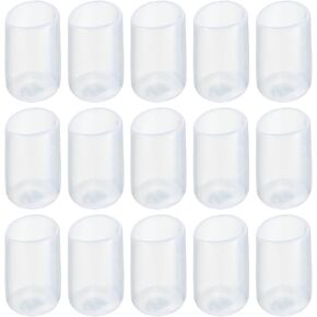 Screw Thread Protector Cover Rubber End Caps, [for Screw, Bolt] - 1/2"(12mm) ID/Clear/20pcs