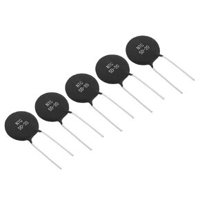 PATIKIL NTC Thermistors Resistors, 5Pcs 5 Ohm NTC 5 D-20 High Sensitivity Current Limiter Temperature Sensor for Measuring Temperature Black