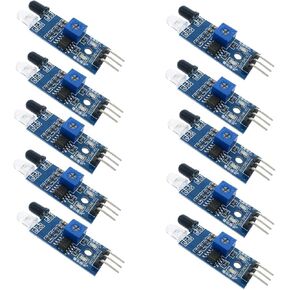 IR Infrared Obstacle Avoidance Sensor Module for Arduino Smart Car Robot 3-Wire Reflective Photoelectric for Arduino Smart Car Robot 10PCS