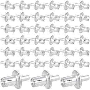 150pcs Half Round Head Core Rivets, Aluminium Alloy Hammer Drive Rivets, Knock-On Impact Type Expansion Rivets- Silver(5 x 7mm)