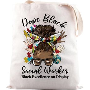 JNIAP Social Worker Gift Dope Black Social Worker Tote Bag Black History Month Gift