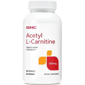 GNC Acetyl-L-Carnitine 500mg | Supports Positive Mood Balance | 60 Count