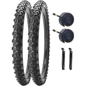 SIMEIQI 2 Pack Bike Tires and Tubes 16"/18“20" x2.125“ Inch Replacement Foldable Bike Tires Off Road with Tubes 16/18/20x1.75/2.125 for Mountain Trail Hybrid Bicycles