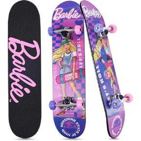 Barbie - 31" Lenticular Skateboard with Pro Trucks, Full Grip Tape, 9-Ply Maple Deck, Ideal for All Experience Levels