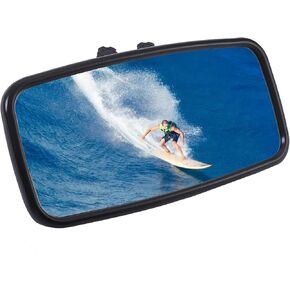 boat mirror rear view,clamp on,ski mirror for boat,pontoon boat mirror,boat rearview mirror,ski boat mirror,pontoon mirror,boataccessories,boat parts,wake boat accessories,14"x8"