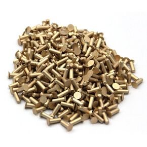 3/32" Countersunk Solid Rivets, 5/16" Long, 1/8 Lb. Pack of 430. Soft Aluminum, 100 Deg. Countersink