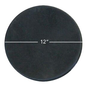 Rubber-Cal General Purpose Rubber Sheet 60A - Black - 0.25" x 8" Disc