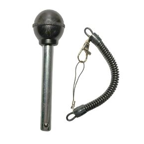 Circular Spring Steel Latch Safety Positioning pin, General Fitness Medical Equipment counterweight Stack Replacement Selection Device, with Anti-Loss Rope (1PC, Φ3/8in x 4-1/4in)