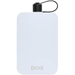 DRNK Stainless Steel Flat Reusable Slim Water Bottle Leak Proof| Non Toxic | BPA Free | 17oz (500ml) [Azure]