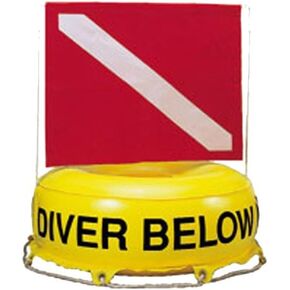 Trident Inflatable Diver Below with Standard Dive Flag