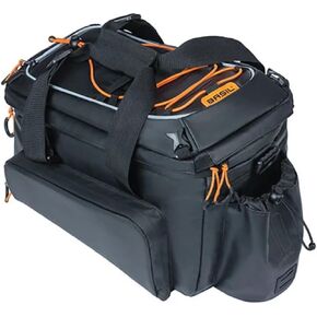 Basil Unisex - Adult Miles XL Pro MIK Pannier Rack Bag, Black, Orange, 31 x 23 x 23 cm