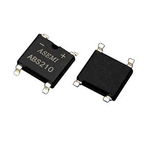 (Pack of 50pcs) ASEMI ABS210 SMD Bridge Rectifier Diode 2A/1000V Large chip Full Current for Adapter…