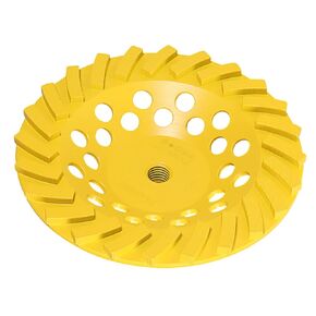 7 Inch Diamond Cup Grinding Wheel 24-Segments Heavy Duty Turbo Row Grinding Disc Diamond Segments 5/8-11 Arbor for Angle Grinder Polishing and Cleaning Concrete Granite Marble Stone