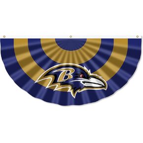 WinCraft Baltimore Ravens Bunting Pleated Fan Banners