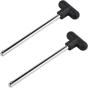 2pcs T-Shaped Weight Stack Pin, Pin Tensile 3/8 Inch Diameter 6 Inch Locking Space Gym Machine Pin Weight Selector Pin for Home Gym Exercise Workout Accessories