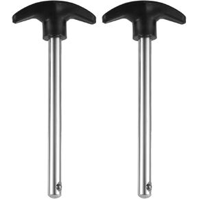 2pcs Weight Stack Pin, Pin Tensile 3/8 Inch Diameter 4.4 Inch Locking Space Weight Lifting Machine Pins Weight Stack Replacement Pin Universal Home Gym Exercise Machine Parts & Accessories