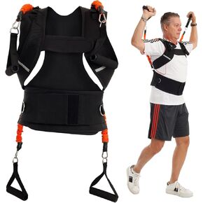 3-in-1 Exercise Vest for Muscle Training, Posture Corrector, Waist Trainer - Home Gym for Full Body Fitness - Travel & at Home Workout Equipment - Home Office Exercise
