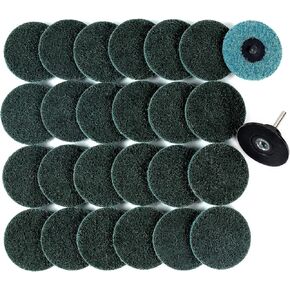 S SATC 46PCS Sanding Discs 2 Inch Roll Lock Quick Change Discs 1pcs 1/4'' Holder Surface Conditioning Discs Fine Medium Coarse for Die Grinder Surface Strip Grind Polish Burr Finish Rust Paint Removal