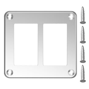 1 Way Zinc Alloy Switch Panel Black 1 Hole Switch Mounting Plate Rocker Switch Shell Bracket Toggle Switch Housing Holder with Screws for Car Marine Boat Truck RV