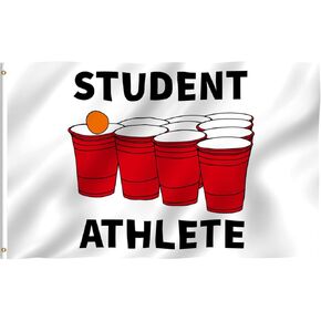 Anley Fly Breeze 3x5 Foot Student Athlete Flag - Vivid Color and Fade proof - Canvas Header and Double Stitched - Novelty College Funny Dorm Flags Polyester with Brass Grommets 3 X 5 Ft