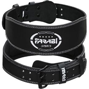 Farabi Sports Powerlifting Belt 100% Genuine Leather Weight Lifting Belt 4" wide Gym Belt Men and Women Weightlifting Belt for Gym Training Bodybuilding and Workout belt
