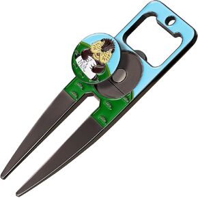 2thpart Groundhog Golf Divot Repair Tool with Magnetic Ball Marker, Multifunctional Golf Accessories