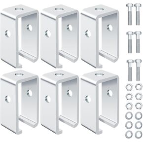 Channel Trolley Track Hanger Bracket for Unistrut Strut Channel,All 1-5/8" Strut Channel Heavy-Duty Track Intermediate Support Hanger Track Intermediate Support Hanger (6 Pcs Set)