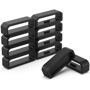 10PCS 26mm Watch Fastener Rings Compatible with Garmin Fenix 3 3 HR/Fenix 5X 6X 7X/ Descent Mk1/Quatix 3/Tactix Bravo Replacement Watch Band Strap Loops Watch Strap Keeper Silicone Watch Band Holder