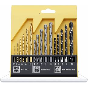ENERTWIST Titanium Drill Bit Kit Set for Metal and Wood 230-Piece - Coated HSS Conventional 118 Deg Tip from 3/64inch up to 1/2 Inch, ET-DBA-230A