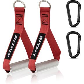 RitFit Exercise Handles for Cable Machine, Aluminum Alloy Gym Handles for Power Rack Attachments, Resistance Band Handles with Cable Crossover System & Triceps Pushdown
