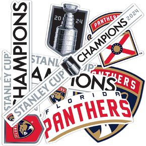 Desert Cactus Florida Panthers 2024 Stanley Cup Champions Team NHL Sticker Vinyl Decal Laptop Water Bottle Car Scrapbook (2024 Stanley Cup Champions - Type 2)