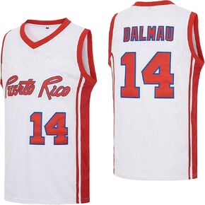 Mens Del Toro Benny Dalmau 14 Puerto Rico Basketball Stitch Jersey Basquiat White