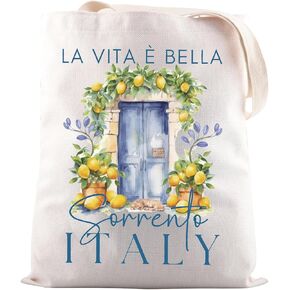 JNIAP Positano Italy Vacation Gift Sorrento Italy Lemon Tote Bag Amalfi Coast Italy Gift