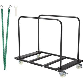 Folding Table Cart, 1500 LBS Heavy Duty Drywall Cart Steel Panel Truck with Wheels, Chair Cart Desk Trolley for Garage, Home, Office, Utility Tool Cart for Handling Lumber, Mattress