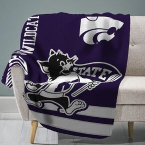 Sleep Squad Kansas State Wildcats Willie The Wildcat 60" x 80" Raschel Plush Blanket – A Collegiate Mascot Throw