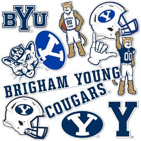 Desert Cactus Brigham Young University Stickers Cougars BYU Cougs Vinyl Decals Laptop Water Bottle Car Scrapbook13.31x10.63 T2 (Type 2)