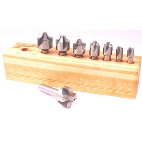 HHIP 5800-4195 8 Piece Set HSS Corner Rounding End Mills