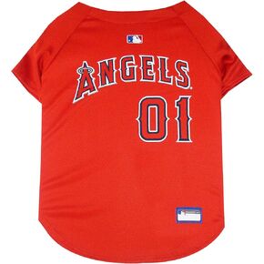 MLB Jersey for Dogs & Cats - Baseball Los Angeles Angels Pet Jersey, X-Small.