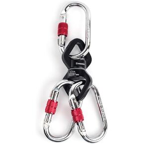 Aerial Silk Hardware Kit Heavy Duty 30 KN Swivel & 25 KN Steel Carabiners Yoga Hammock Rigging Aerial Hoop Lyra 360 Spin Rotational Device