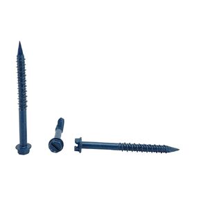 1/4 x 2-3/4" Hex Head Concrete Screw Anchor. 100 Pieces with Drill Bit (Miami-Dade Compliant) (1/4 x 2-3/4")