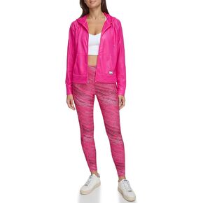DKNY Women's Zip Up Sprint Mesh Hoodie