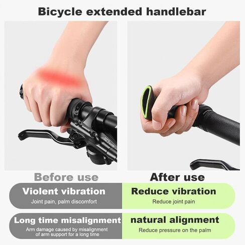 Bike Handlebar Ends Ergonomic No-Slip MTB Mountain Bike Road Cross-Country Bicycle Handlebar Extender Bar Ends Suitable for 21.8-22.8mm Handlebar (02) in Saudi Arabia