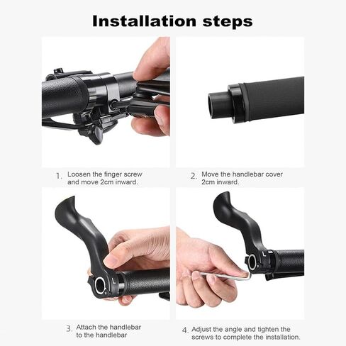 Bike Handlebar Ends Ergonomic No-Slip MTB Mountain Bike Road Cross-Country Bicycle Handlebar Extender Bar Ends Suitable for 21.8-22.8mm Handlebar (02) in Saudi Arabia