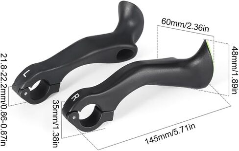 Bike Handlebar Ends Ergonomic No-Slip MTB Mountain Bike Road Cross-Country Bicycle Handlebar Extender Bar Ends Suitable for 21.8-22.8mm Handlebar (02) in Saudi Arabia