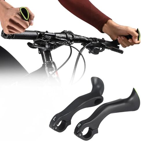 Bike Handlebar Ends Ergonomic No-Slip MTB Mountain Bike Road Cross-Country Bicycle Handlebar Extender Bar Ends Suitable for 21.8-22.8mm Handlebar (02) in Saudi Arabia